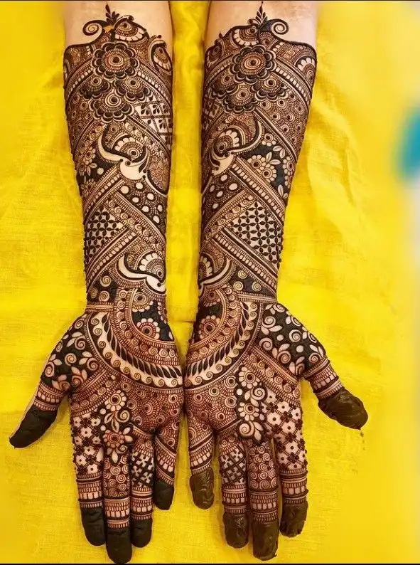 simple full hand mehndi designs photos