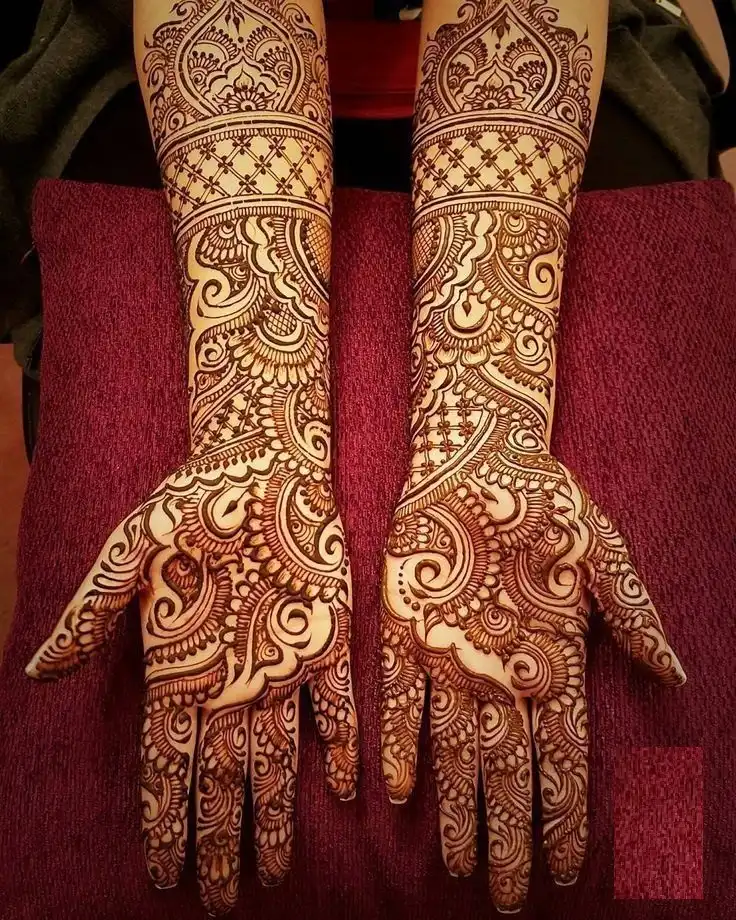 simple full hand mehndi designs pics