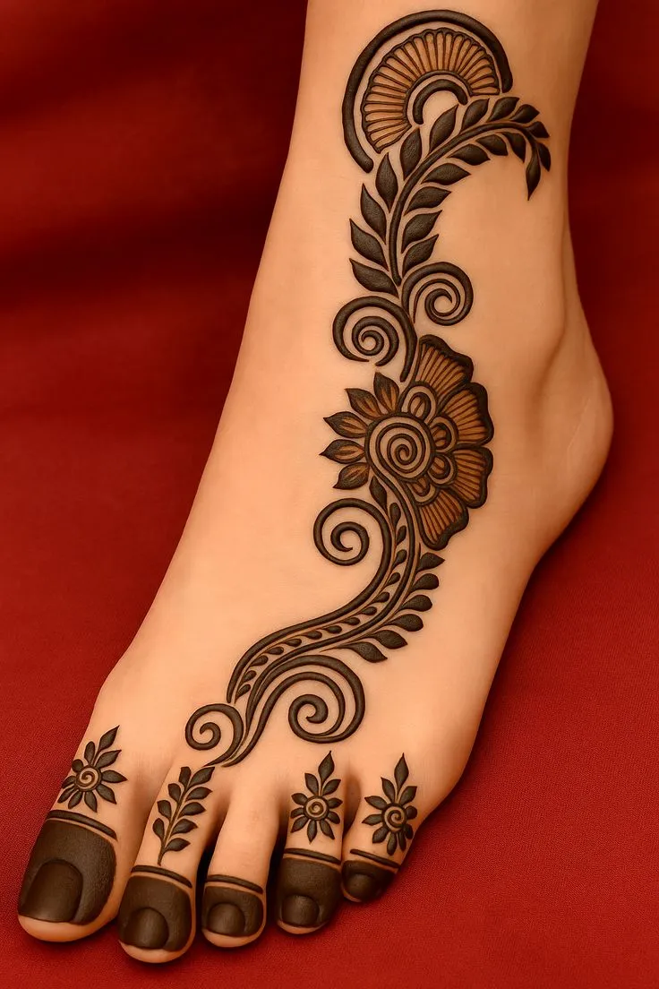 Simple Leg Mehndi Design Profile Image