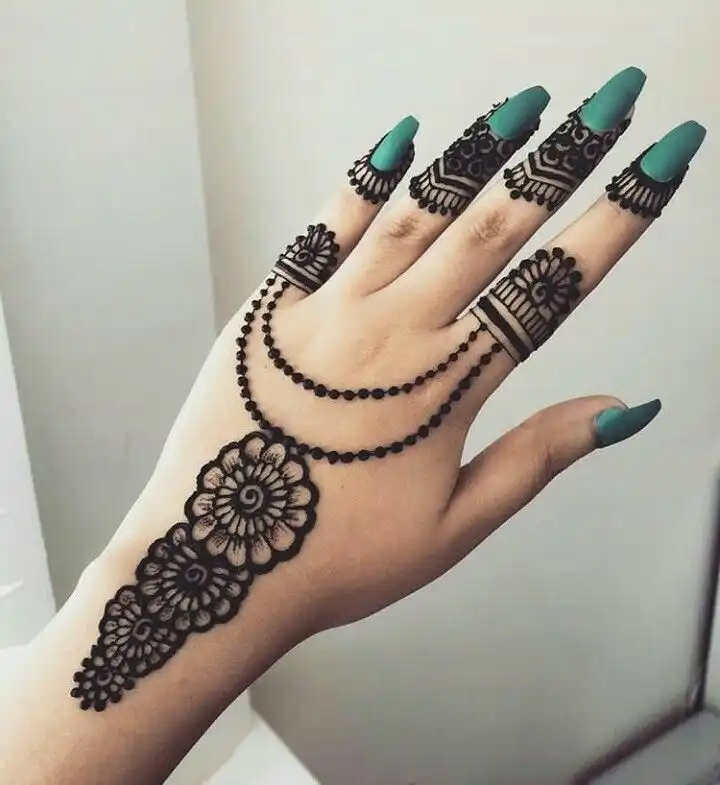 simple mehndi design pic