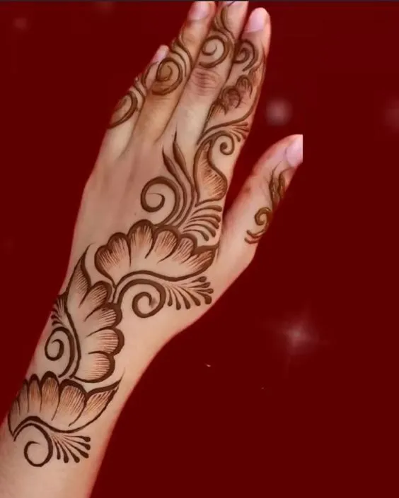 simple mehndi designs for back hands