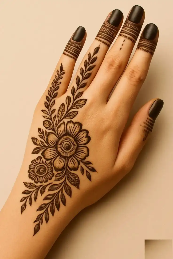 unique mehndi design picture