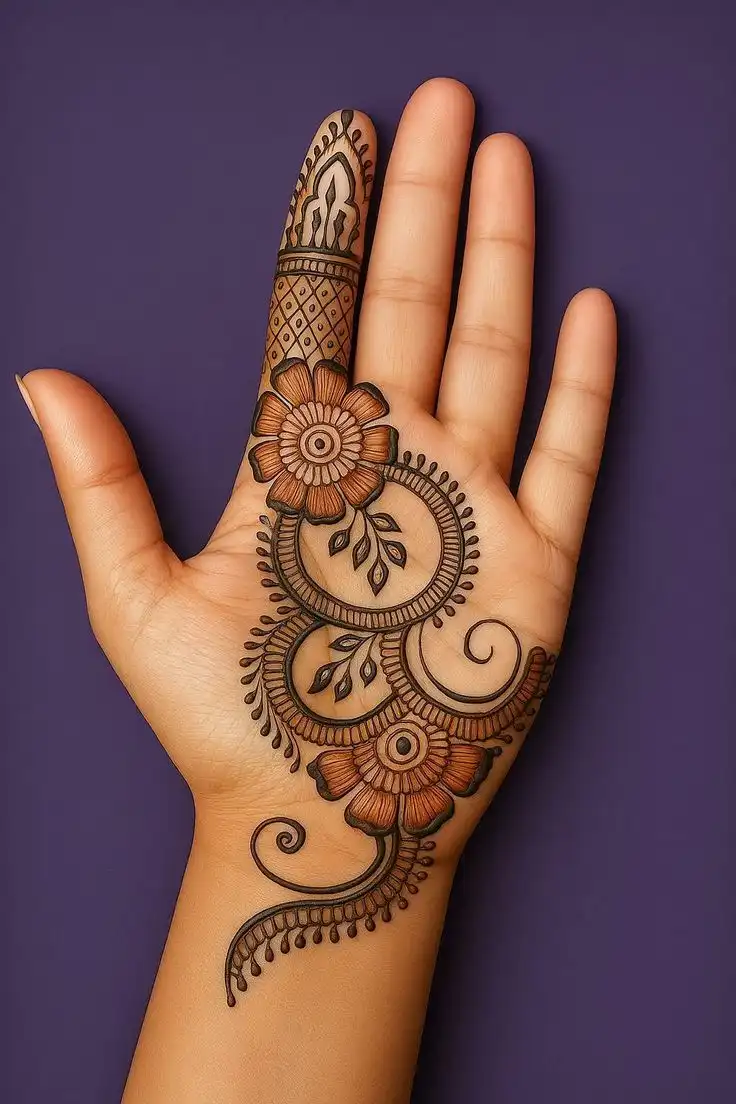 very simple mehndi designs picture